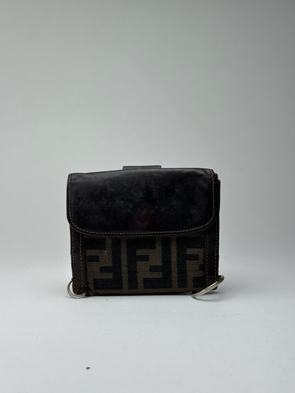Vintage Fendi Roma Monogram Wallet Brown