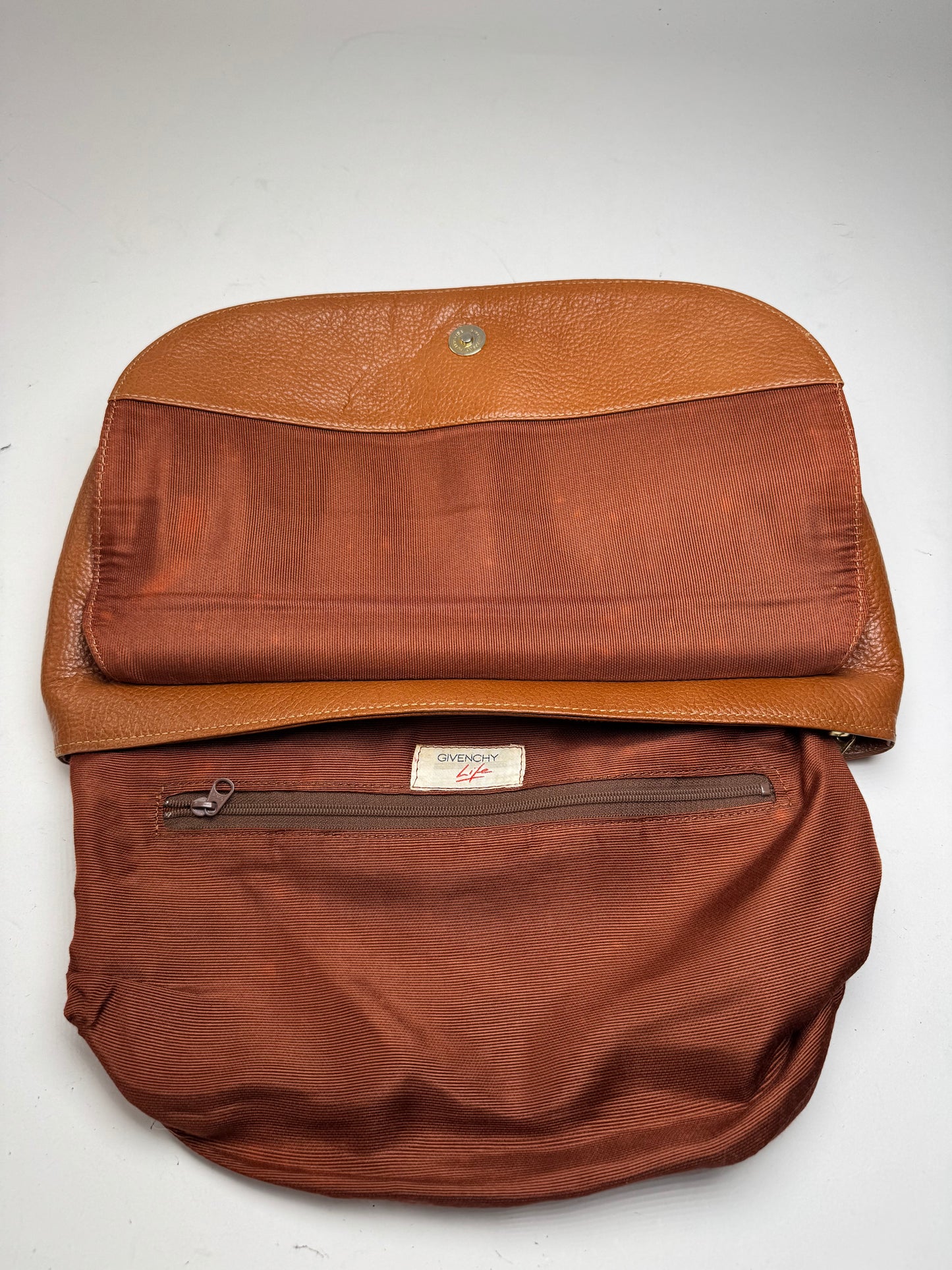 Pochette vintage en cuir marron Givenchy