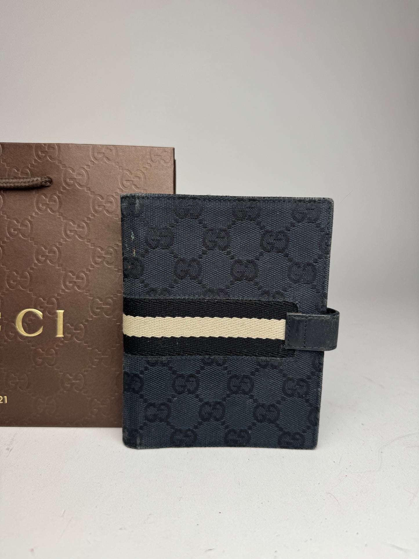 Vintage Gucci Monogram Organizer Black