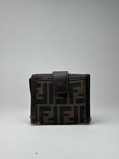 Vintage Fendi Roma Monogram Wallet Brown