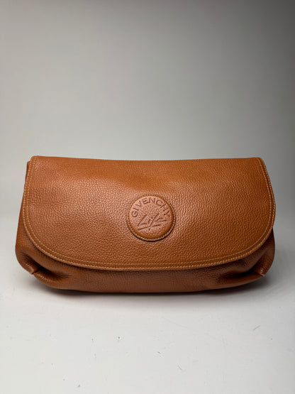 Pochette vintage en cuir marron Givenchy