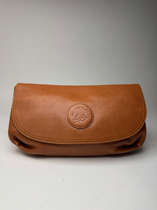 Pochette vintage en cuir marron Givenchy