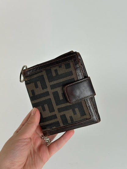 Vintage Fendi Roma Monogram Wallet Brown