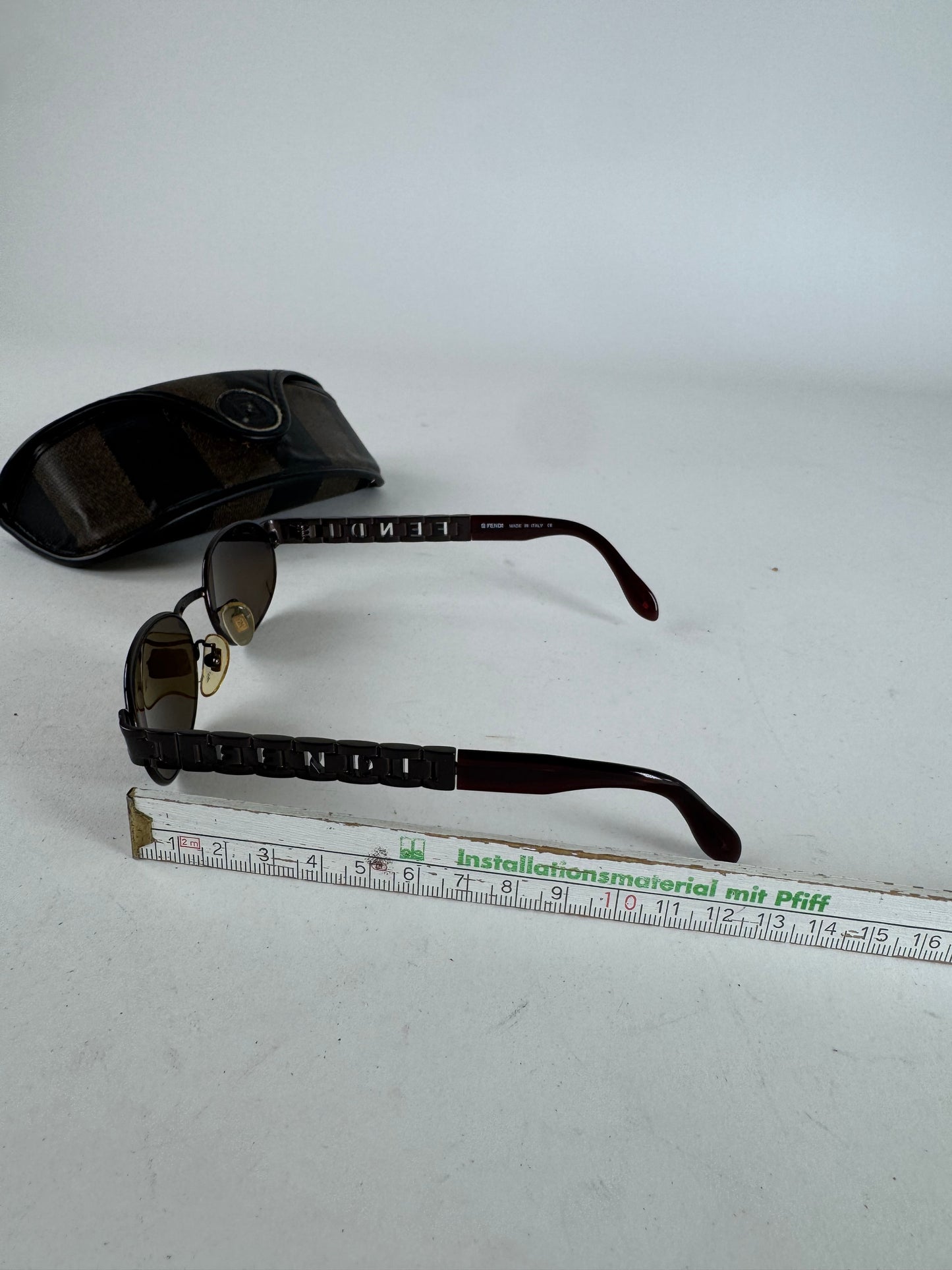 Vintage Retro Fendi Roma Sunglasses Black Brown