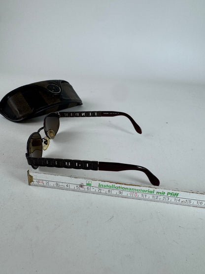Vintage Retro Fendi Roma Sunglasses Black Brown