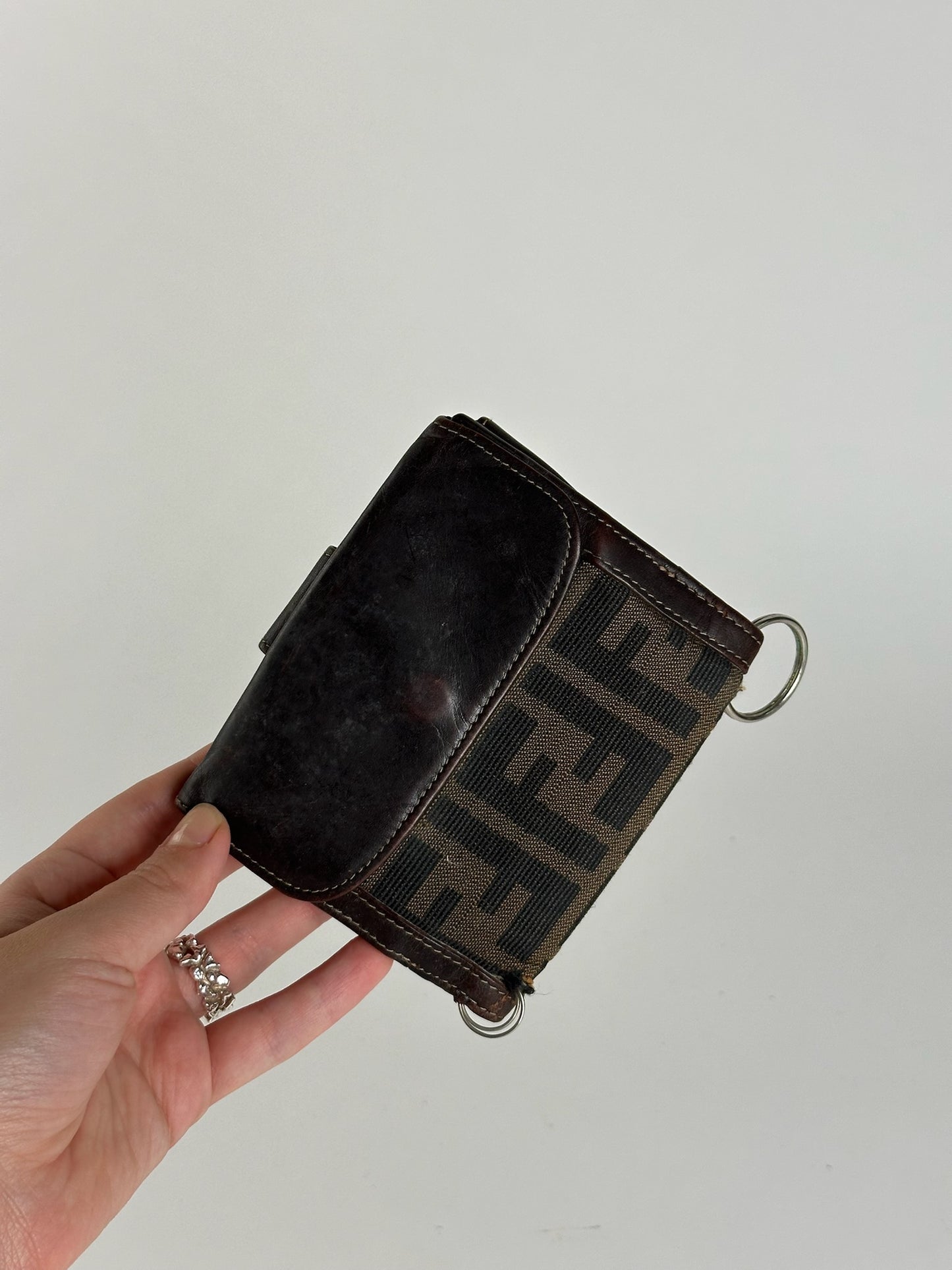 Vintage Fendi Roma Monogram Wallet Brown