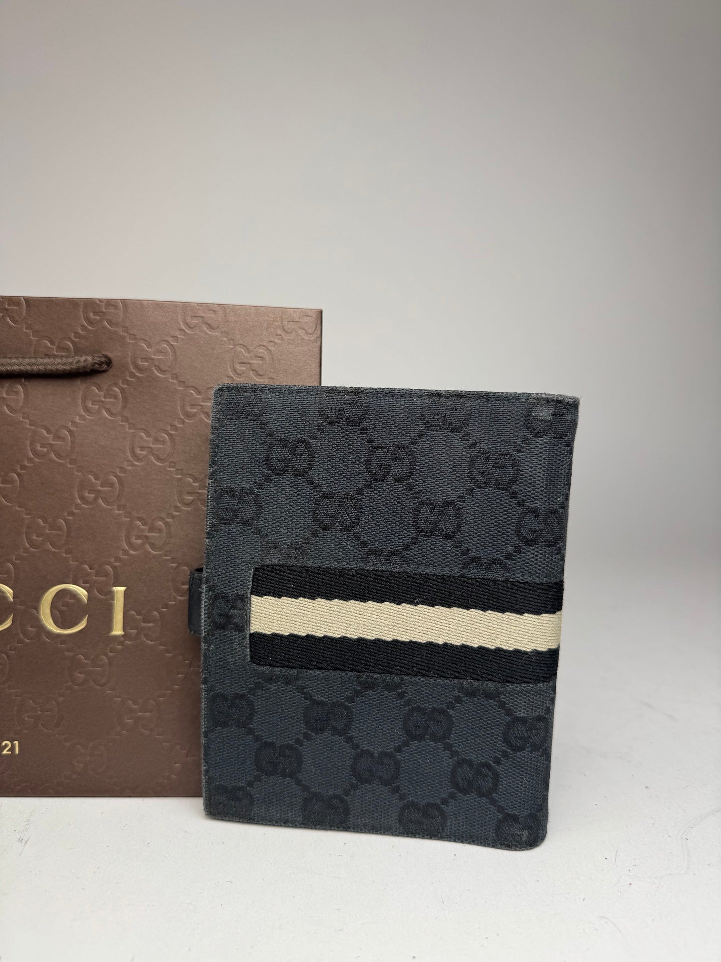 Vintage Gucci Monogram Organizer Black