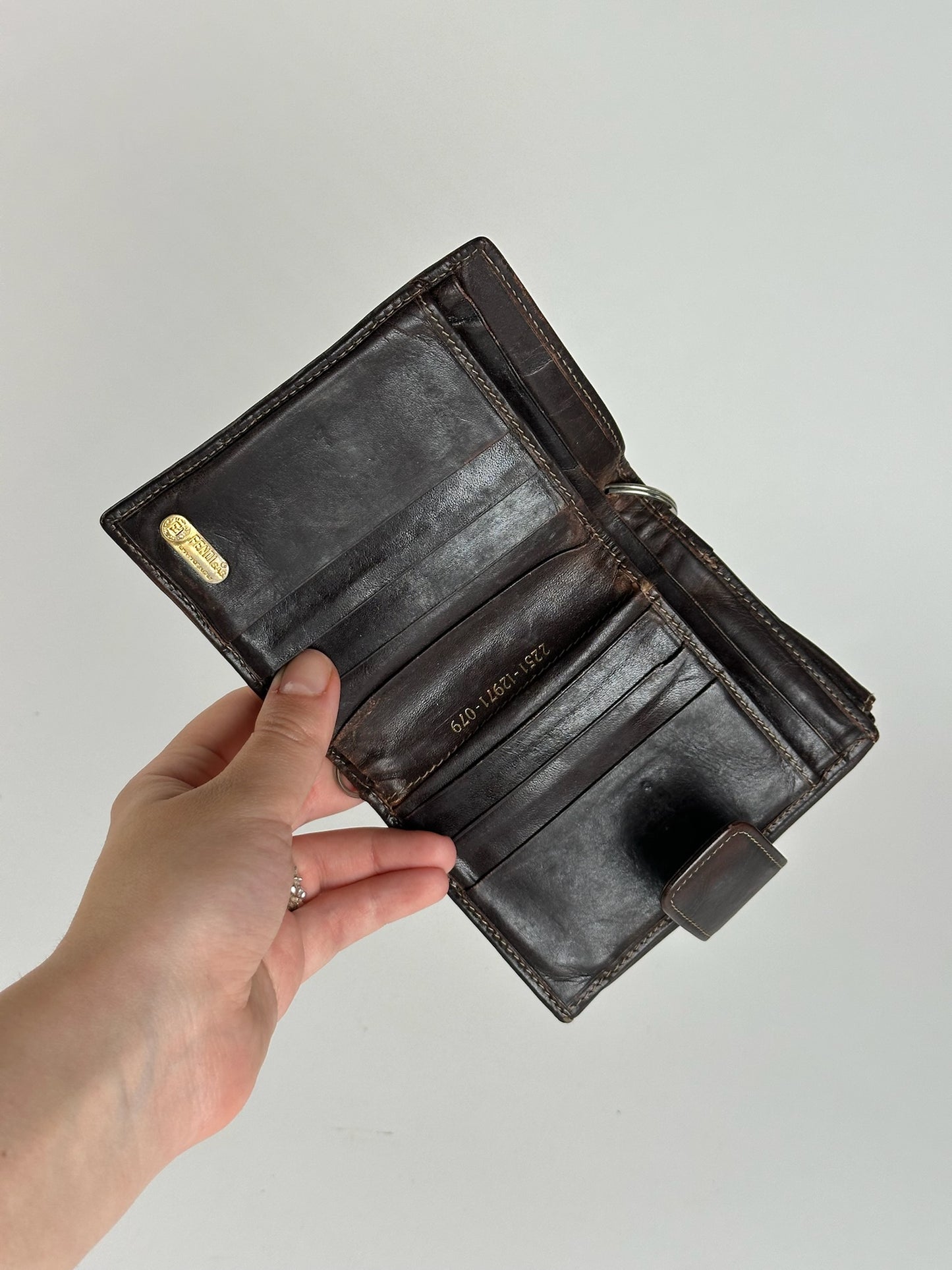 Vintage Fendi Roma Monogram Wallet Brown