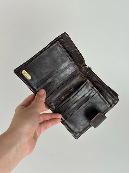 Vintage Fendi Roma Monogram Wallet Brown