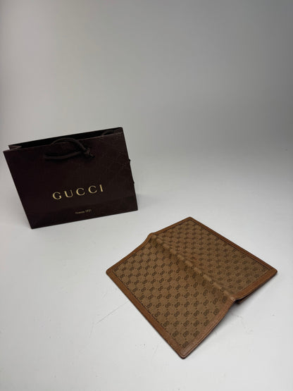 Vintage Gucci Monogram Card / ID Holder beige Brown