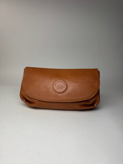 Pochette vintage en cuir marron Givenchy