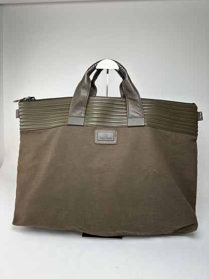 Vintage Issey Miyake Canvas Leather Handbag Khaki