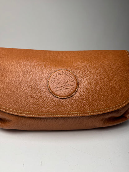 Pochette vintage en cuir marron Givenchy
