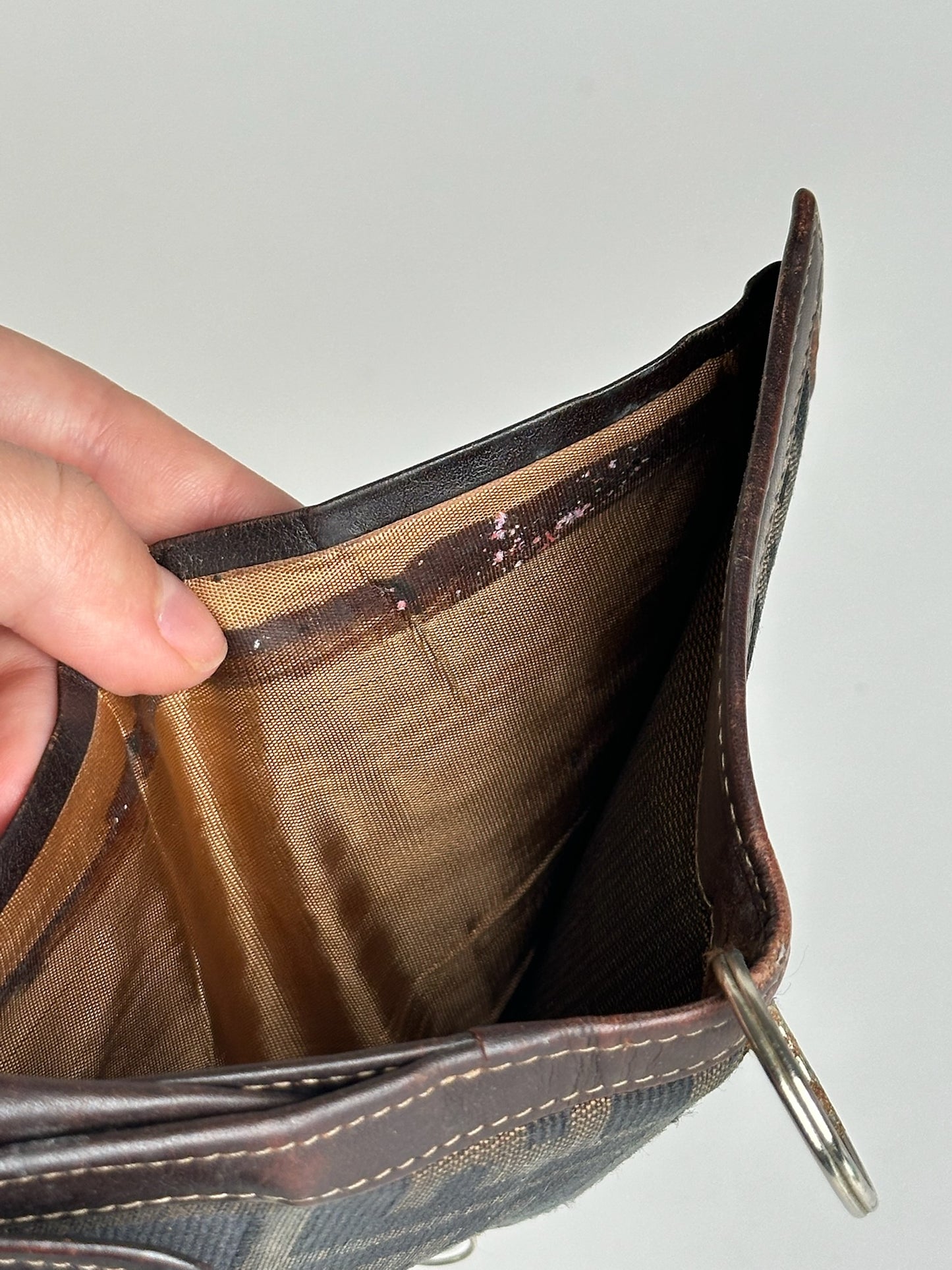 Vintage Fendi Roma Monogram Wallet Brown