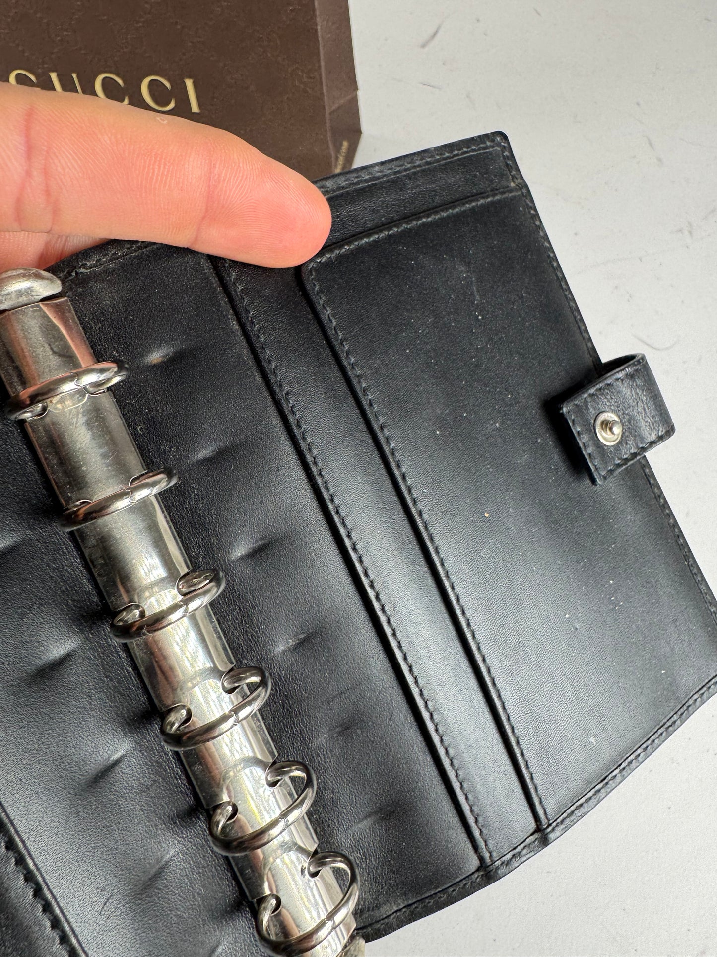 Vintage Gucci Monogram Organizer Black