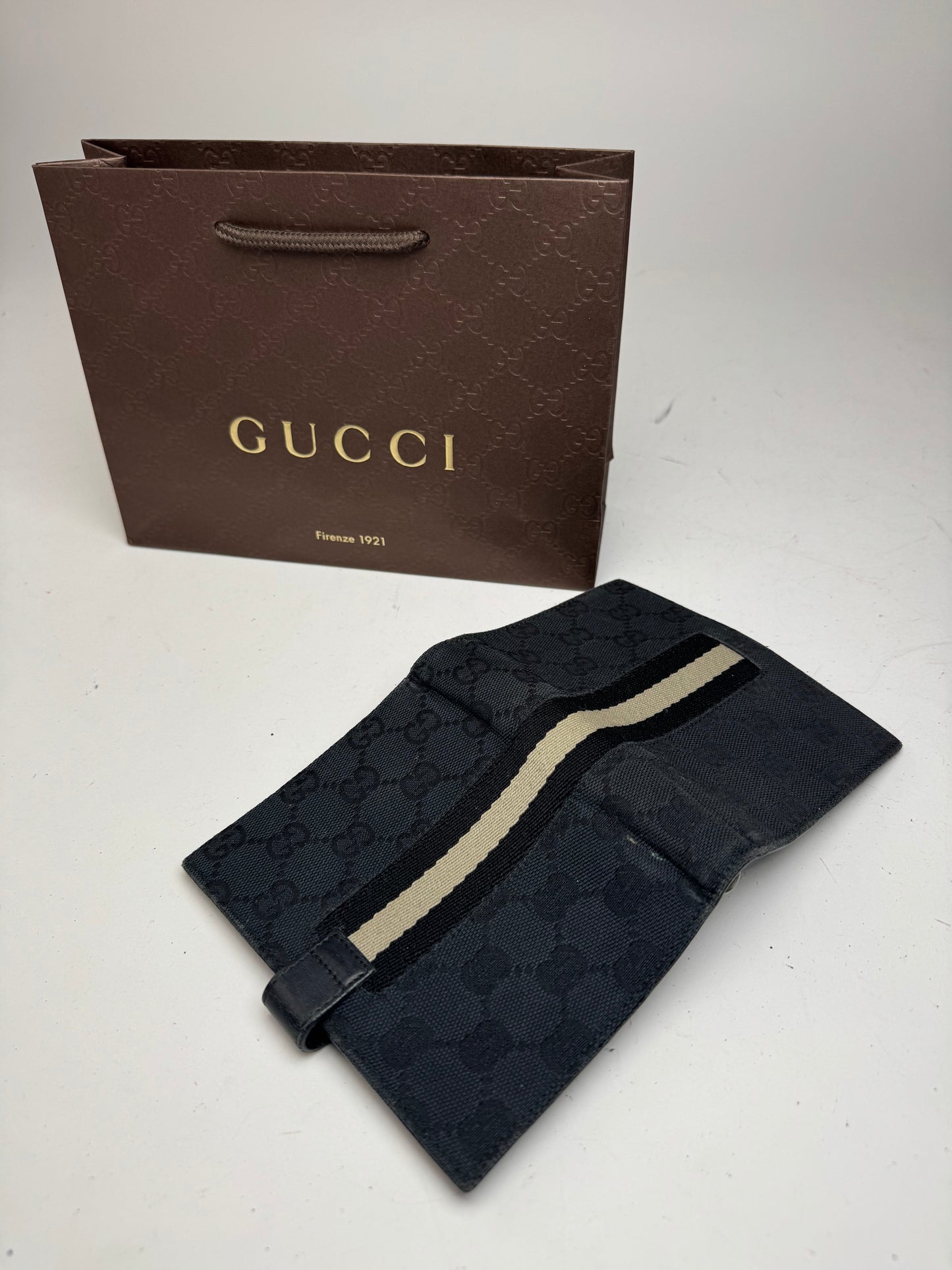 Vintage Gucci Monogram Organizer Black