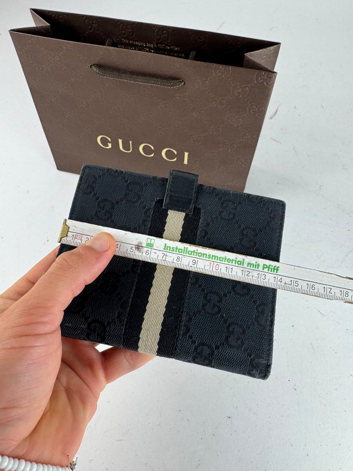 Vintage Gucci Monogram Organizer Black