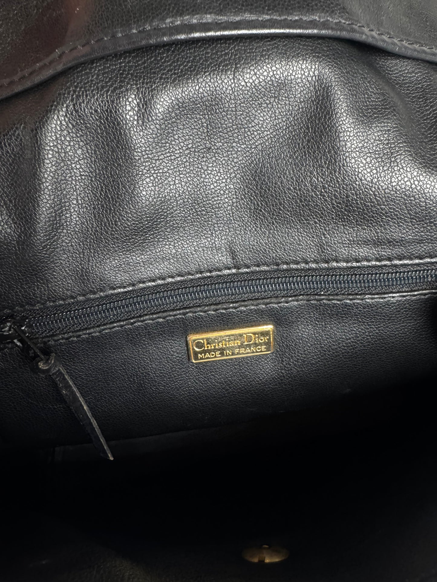 Vintage Dior 2Way Leather Bag black