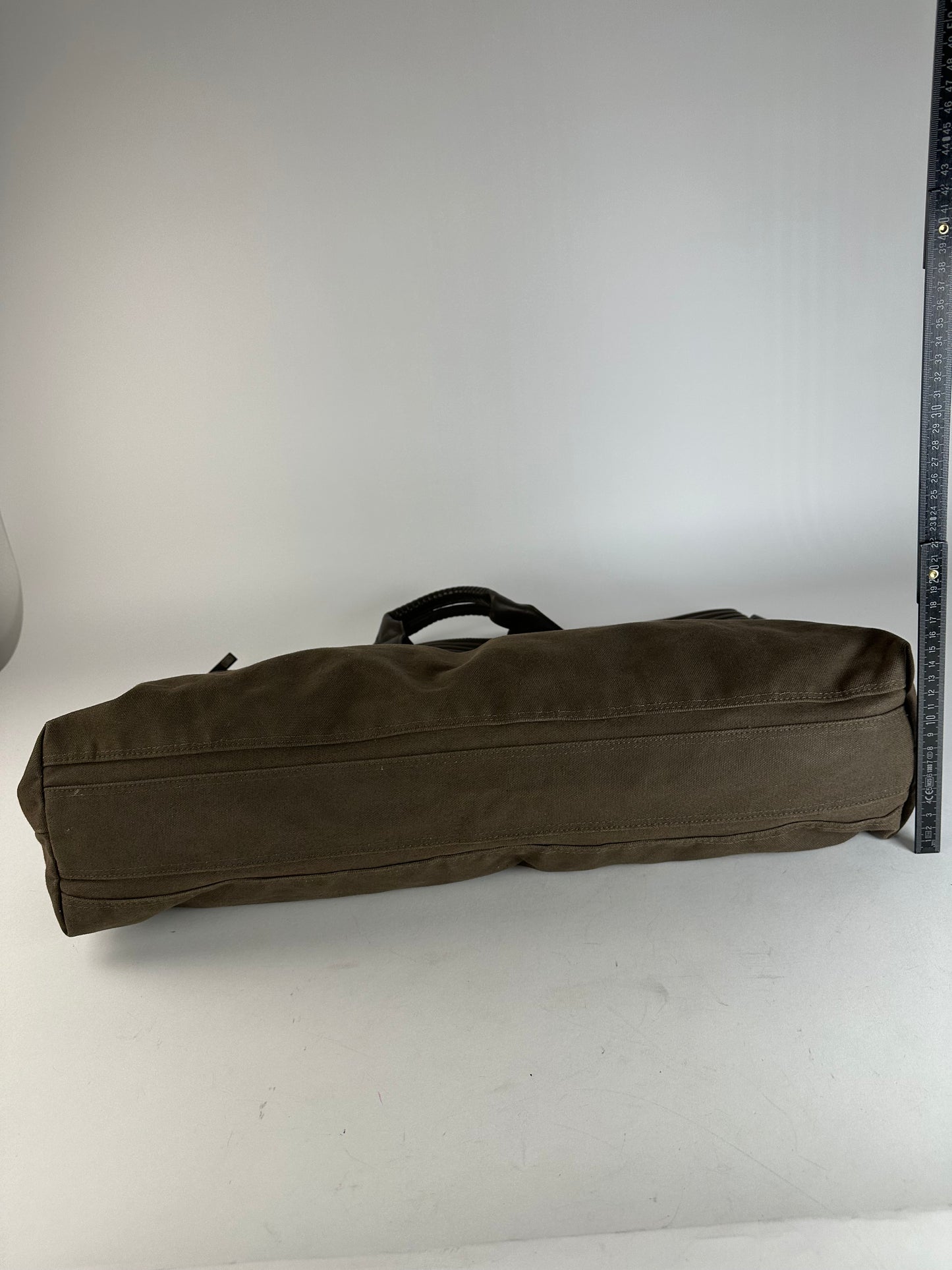 Vintage Issey Miyake Canvas Leather Handbag Khaki