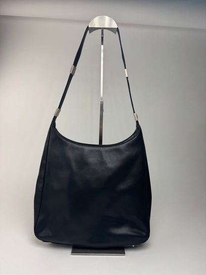 Sac vintage en cuir noir Gianni Versace