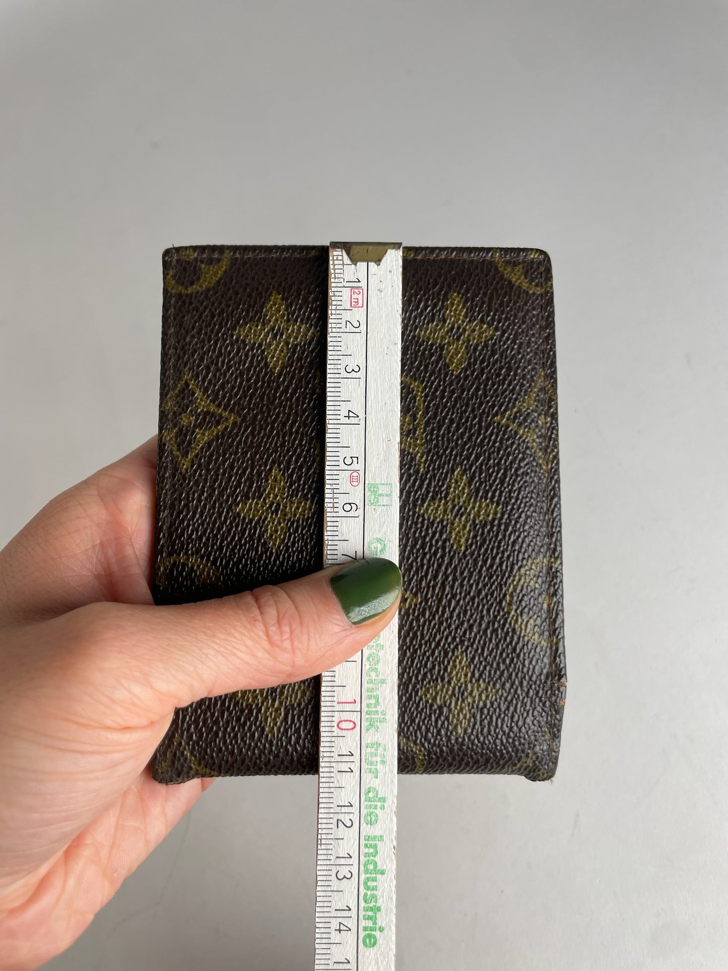 Vintage Louis Vuitton Leather Card Holder Brown Khaki