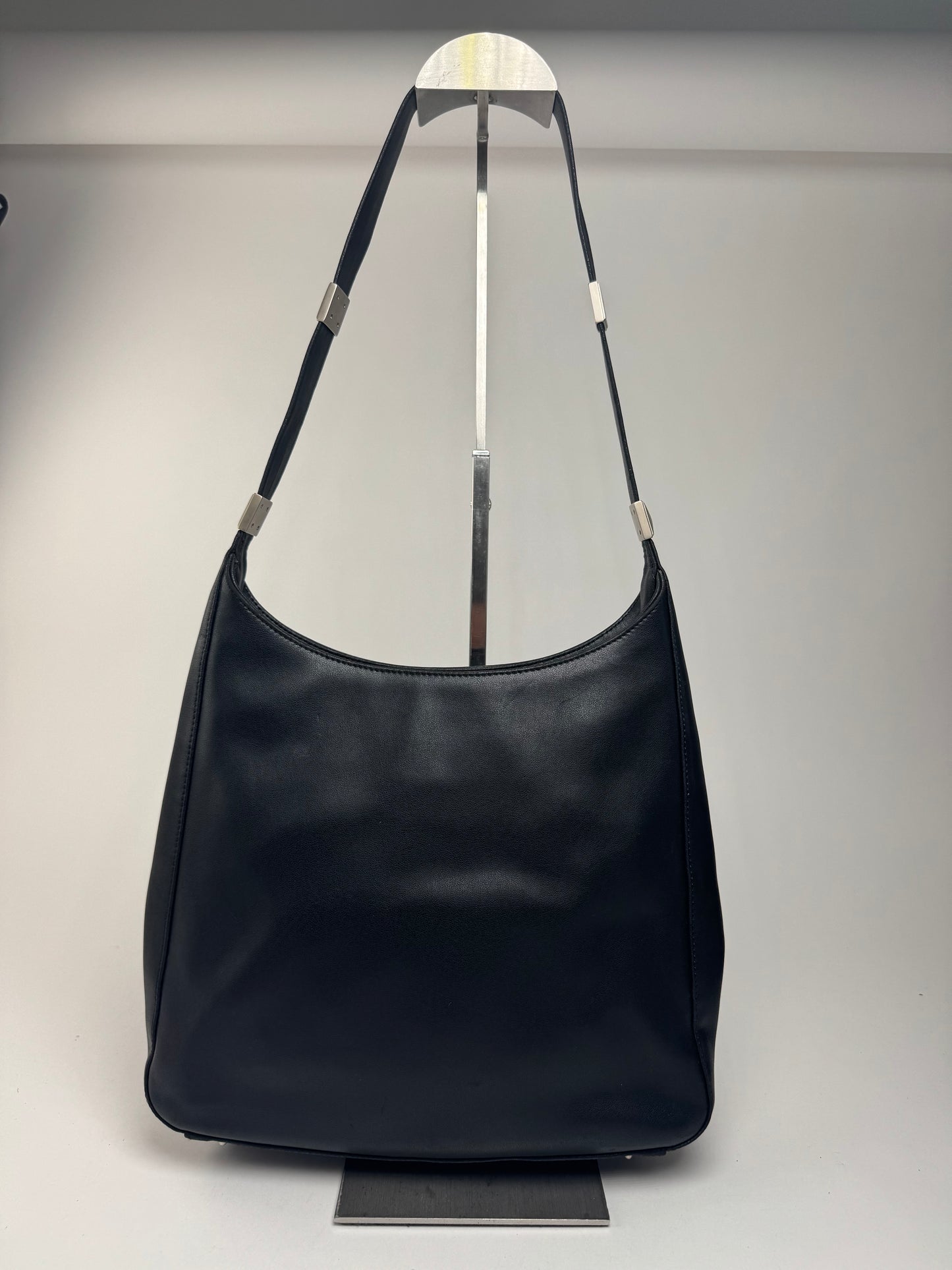 Sac vintage en cuir noir Gianni Versace