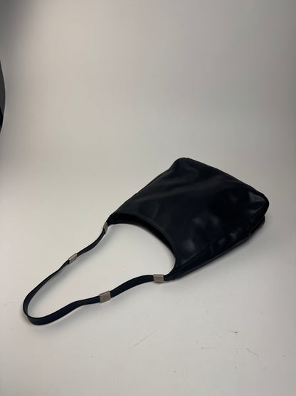 Sac vintage en cuir noir Gianni Versace