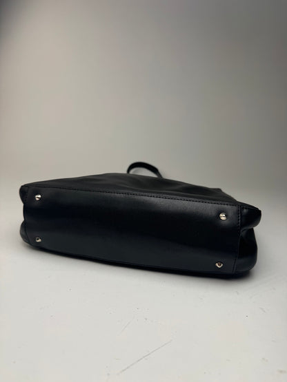 Sac vintage en cuir noir Gianni Versace