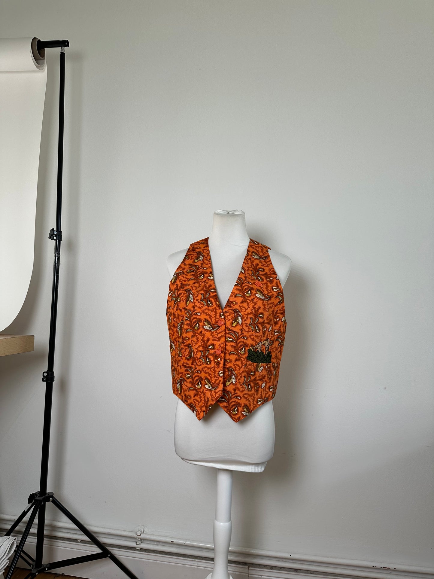 Vintage Dior Silk Vest Orange