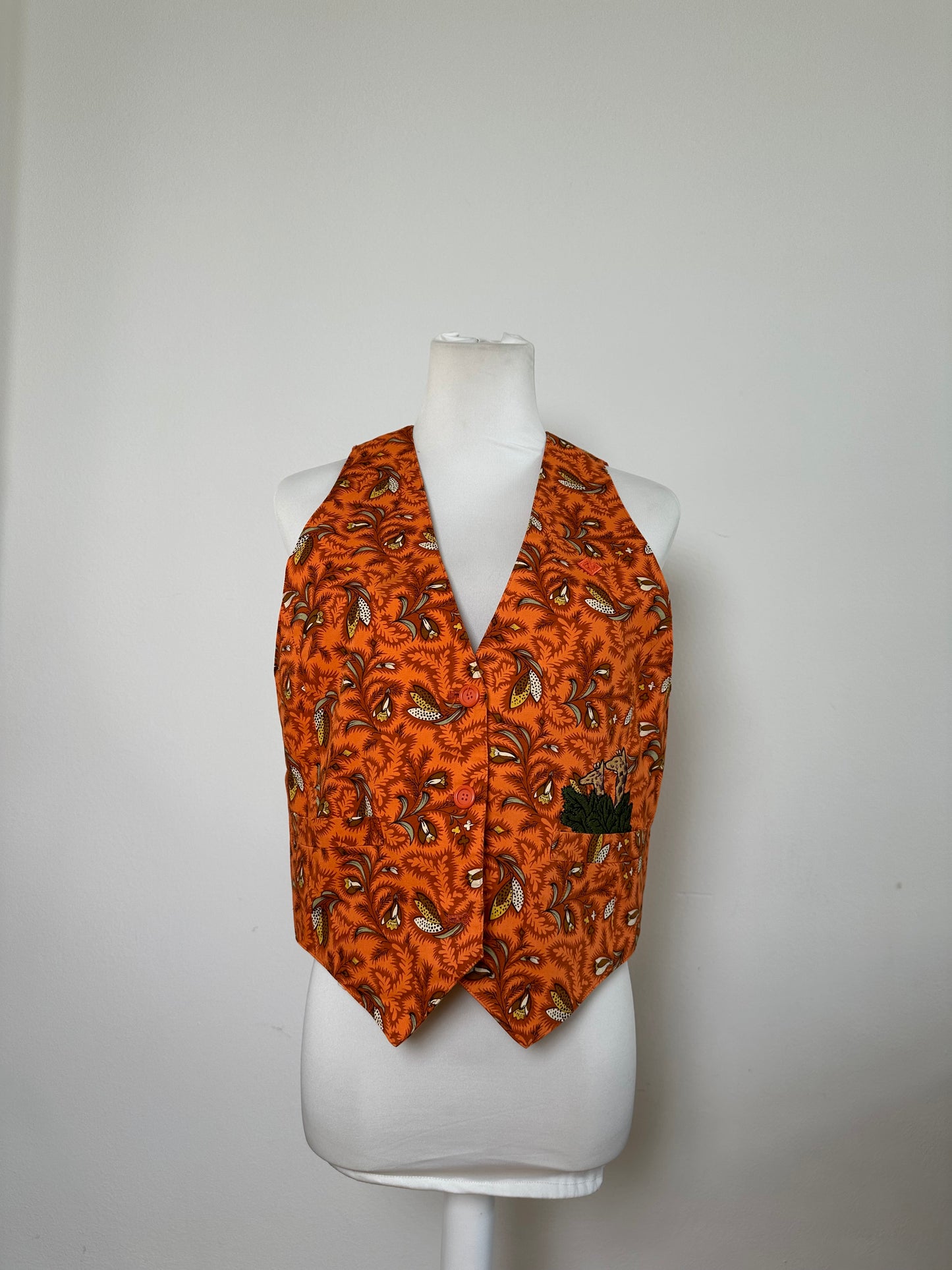 Vintage Dior Silk Vest Orange