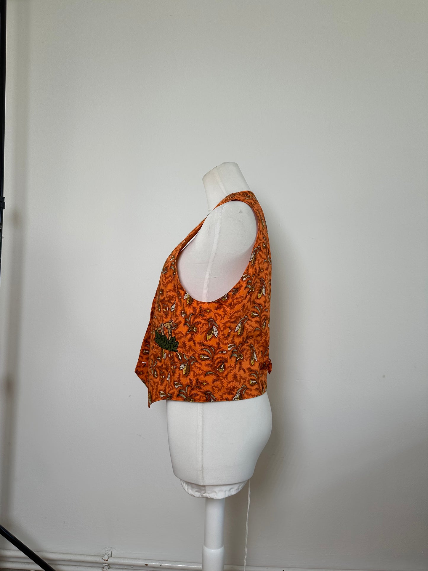 Vintage Dior Silk Vest Orange