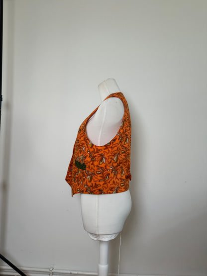 Vintage Dior Silk Vest Orange