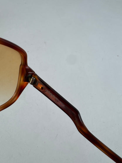 Vintage Yves Saint Laurent Aviator Sunglasses Brown