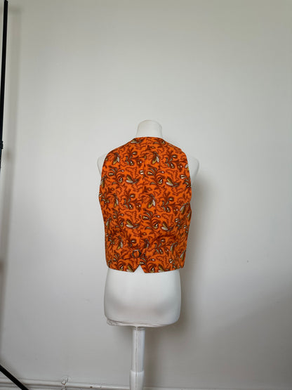 Vintage Dior Silk Vest Orange