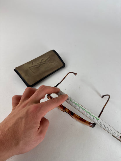 Vintage Yves Saint Laurent Aviator Sunglasses Brown