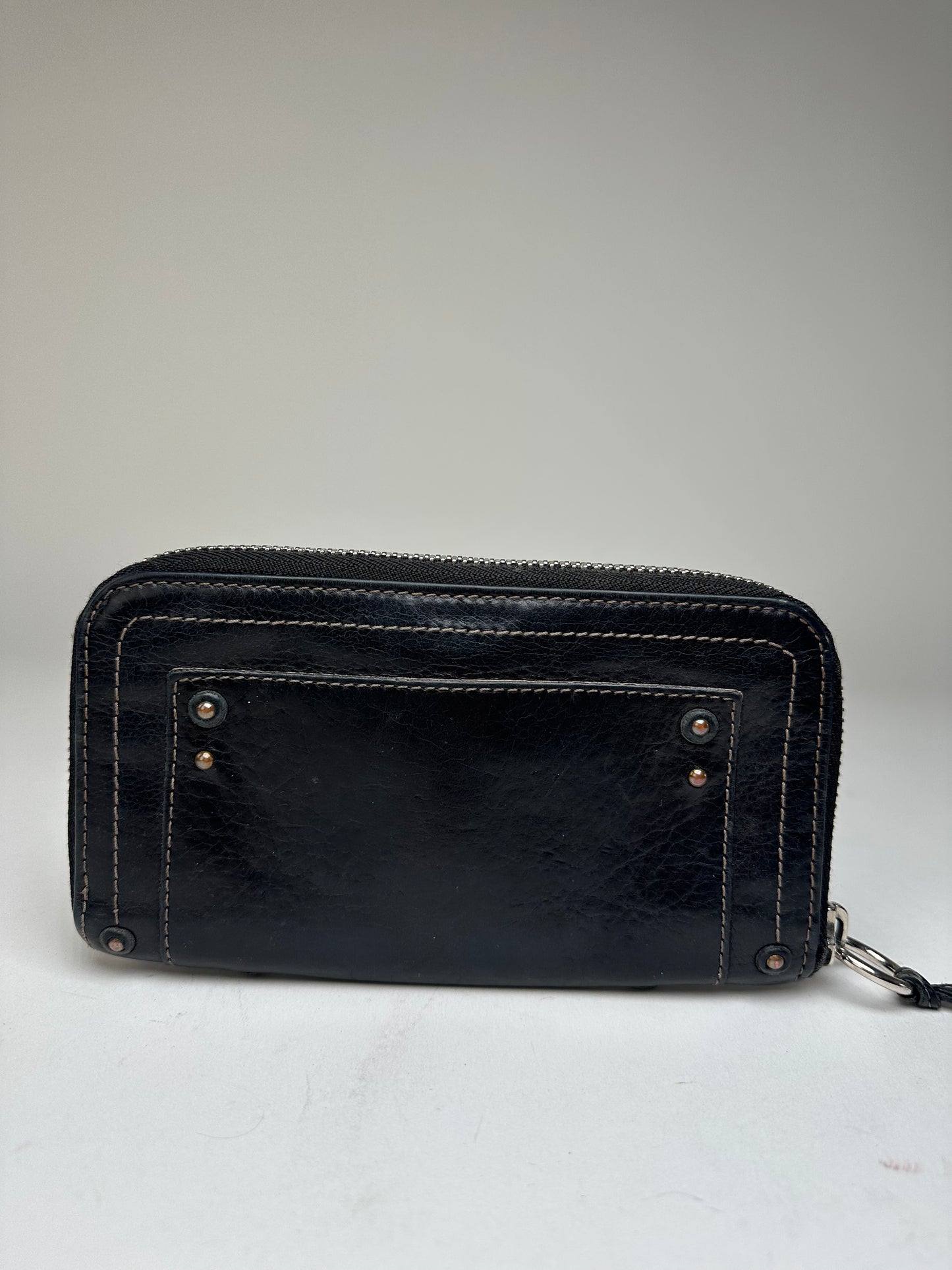 Vintage Chloe Paddington Leather Long Wallet Black