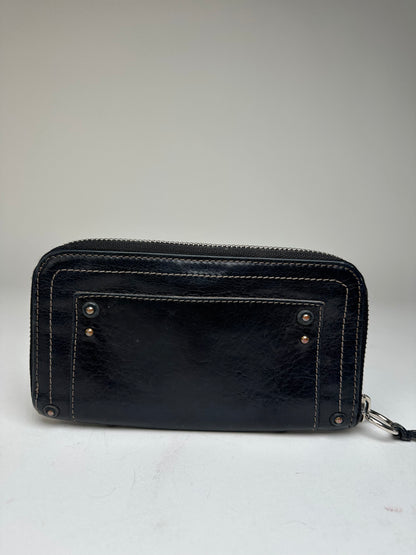 Vintage Chloe Paddington Leather Long Wallet Black