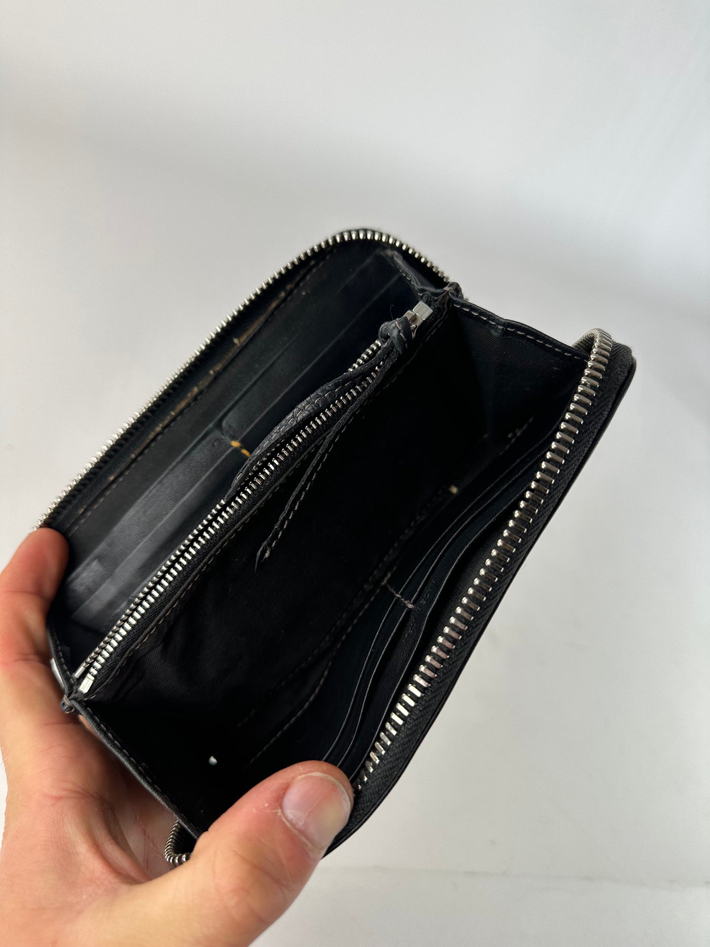 Vintage Chloe Paddington Leather Long Wallet Black