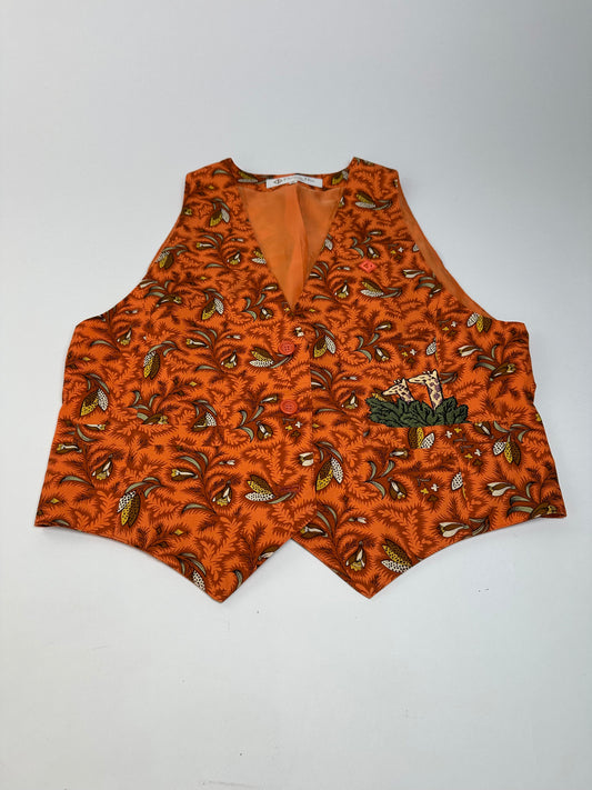 Vintage Dior Silk Vest Orange