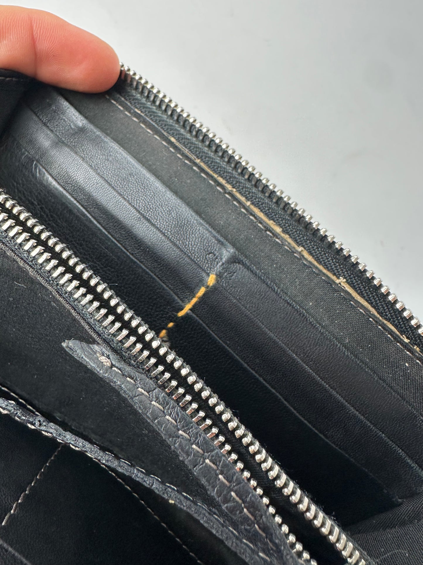 Vintage Chloe Paddington Leather Long Wallet Black