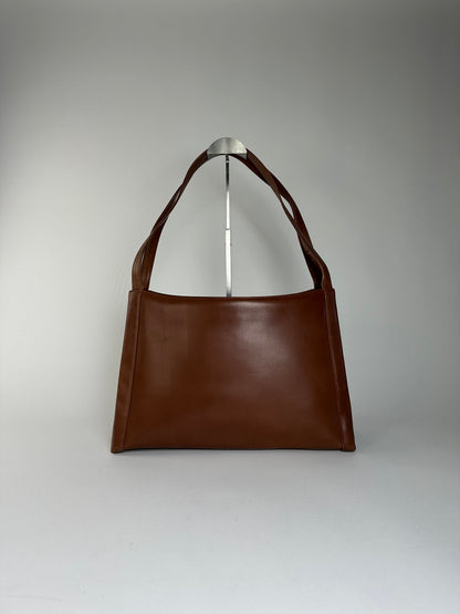 Vintage Givenchy Smooth Tote Bag Chocolate