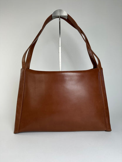 Vintage Givenchy Smooth Tote Bag Chocolate