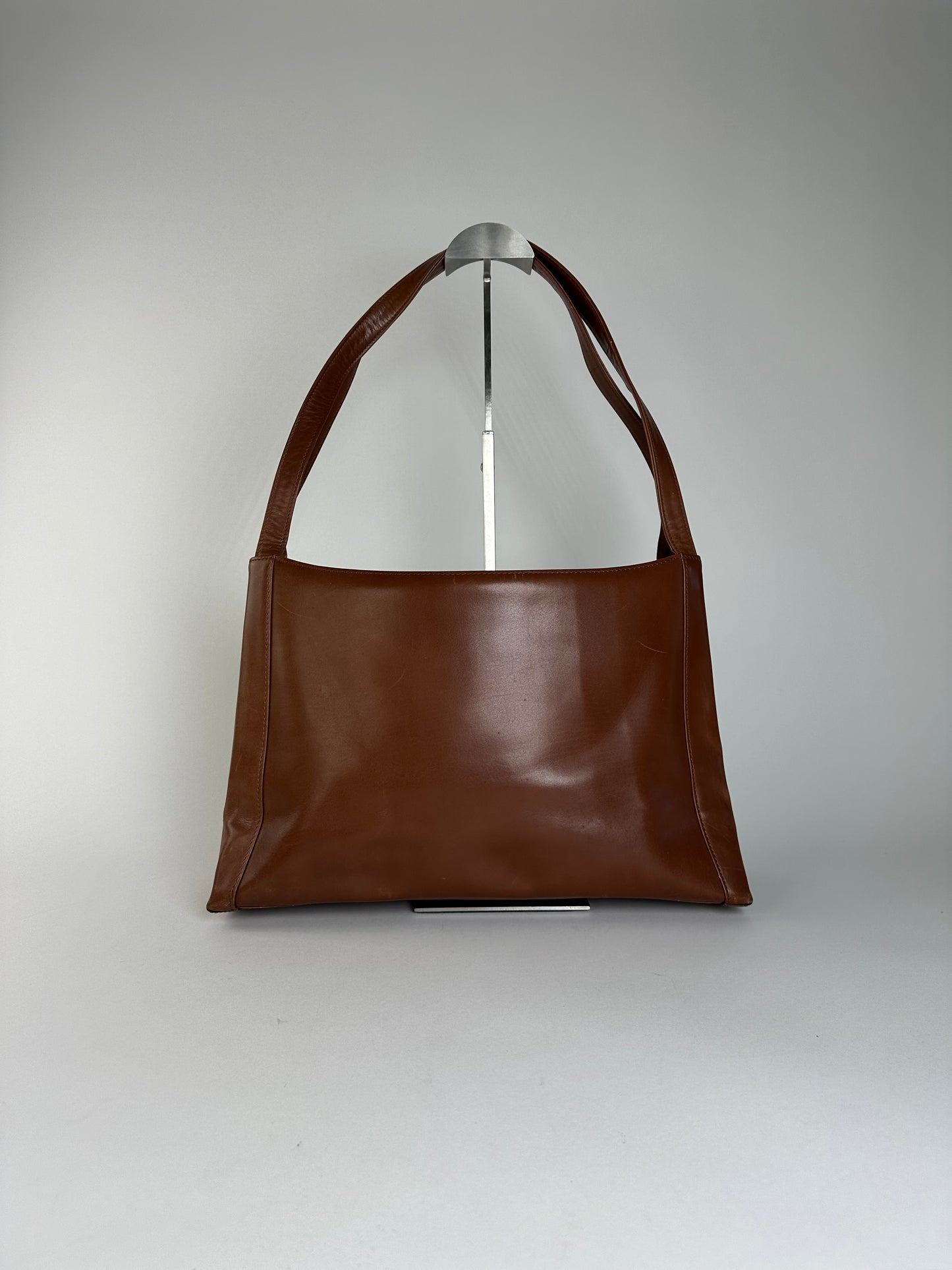 Vintage Givenchy Smooth Tote Bag Chocolate