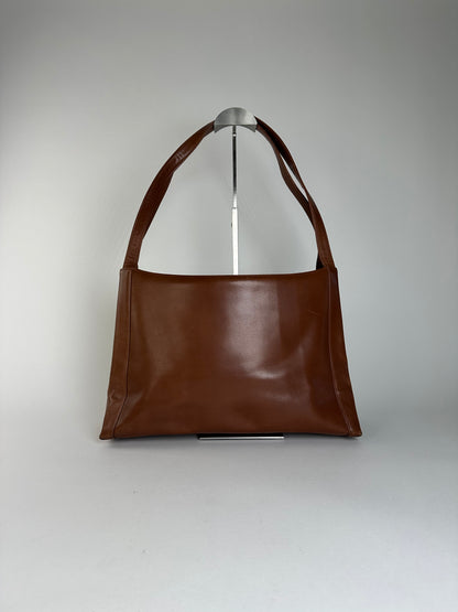 Vintage Givenchy Smooth Tote Bag Chocolate