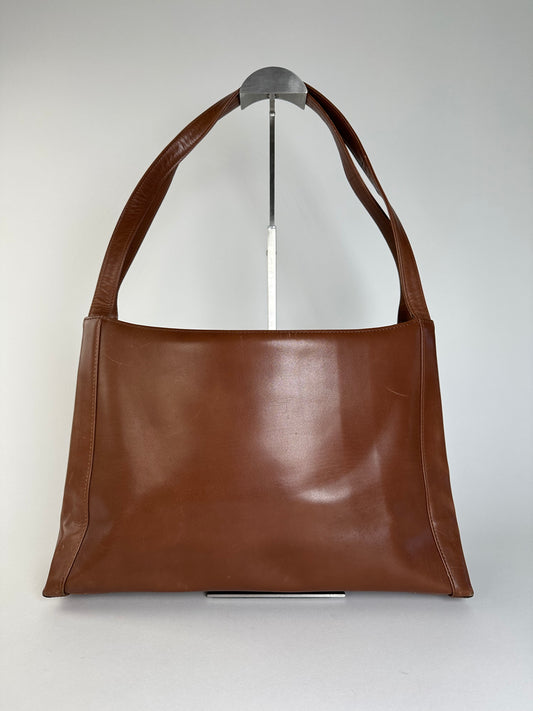 Vintage Givenchy Smooth Tote Bag Chocolate