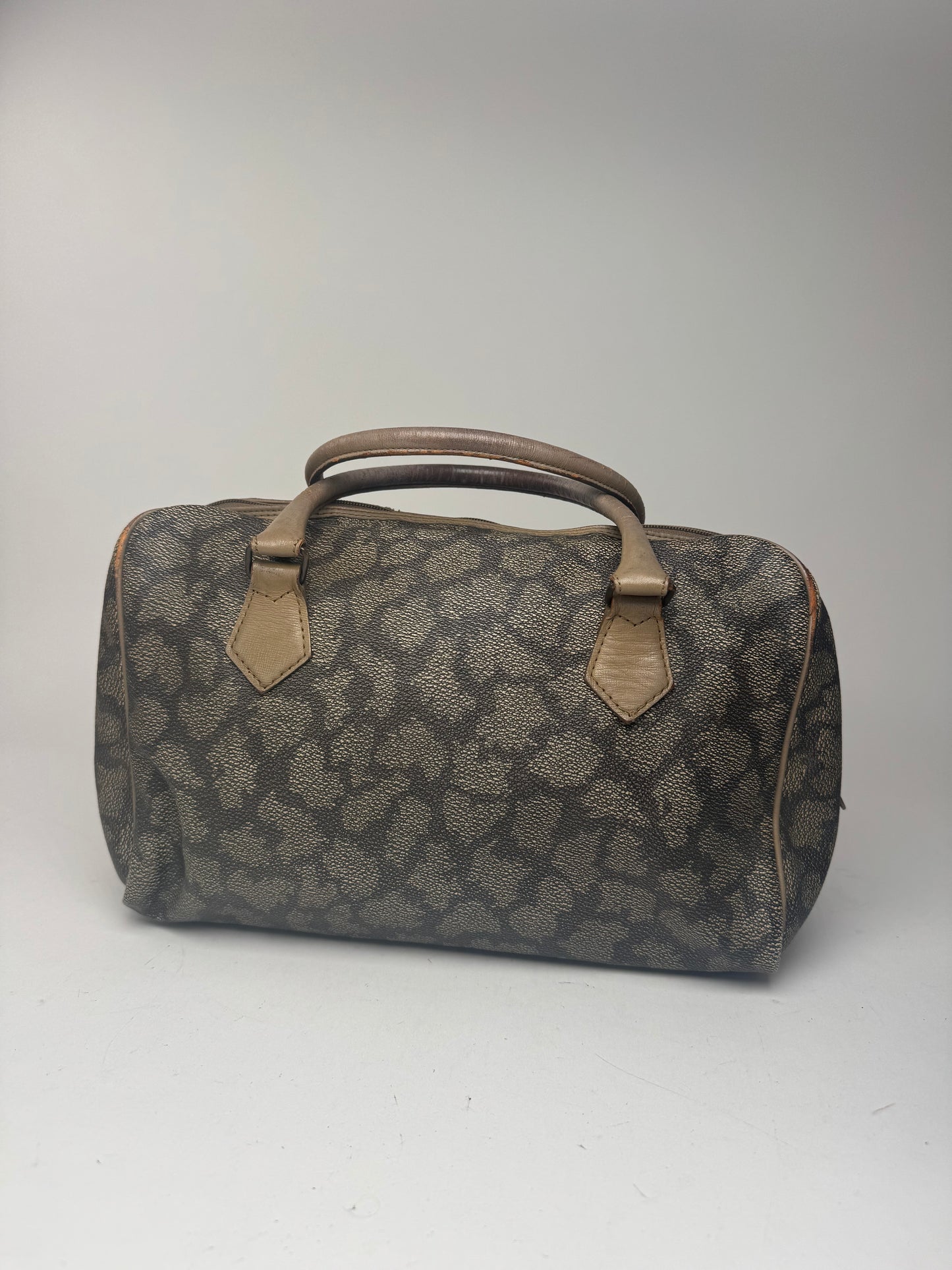 Sac vintage Yves Saint Laurent en cuir gris noir marron