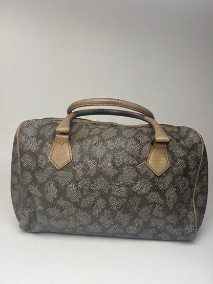 Sac vintage Yves Saint Laurent en cuir gris noir marron