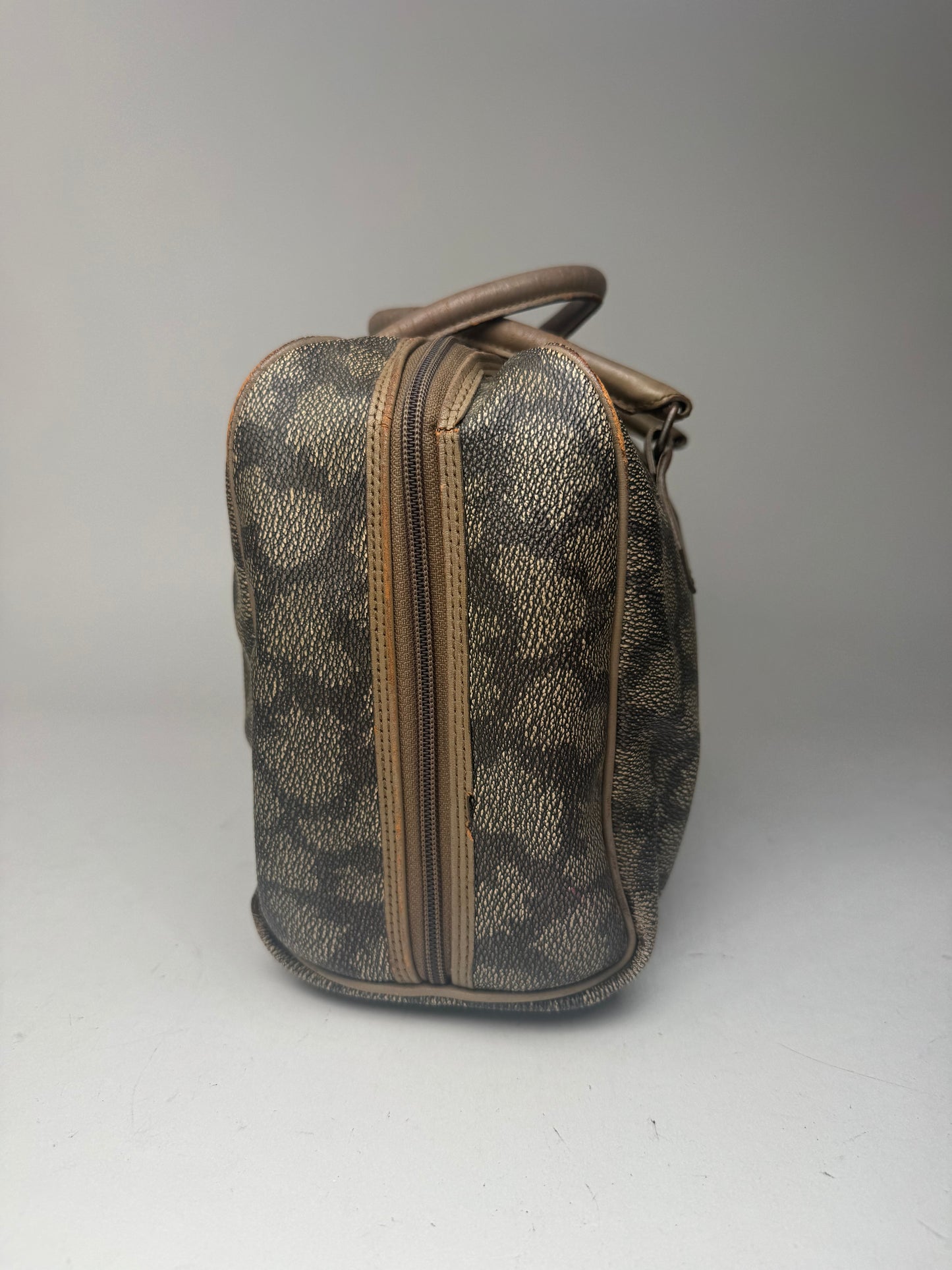 Sac vintage Yves Saint Laurent en cuir gris noir marron