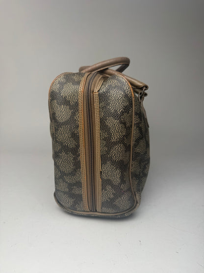 Sac vintage Yves Saint Laurent en cuir gris noir marron