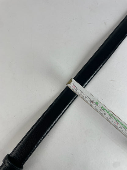 Vintage Celine Paris Carriage Logo Leather Belt Black